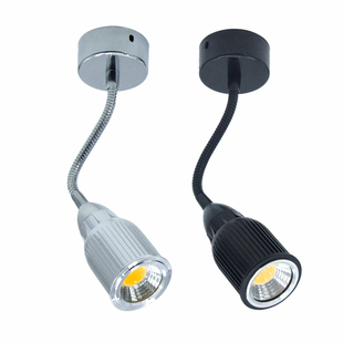 led软管射灯明装吸顶cob长杆弯管7w10瓦服装店背景墙照画壁灯15w