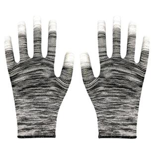 pu涂指劳保手套耐磨浸胶工作电子厂男女白尼龙无尘劳动薄款防静电