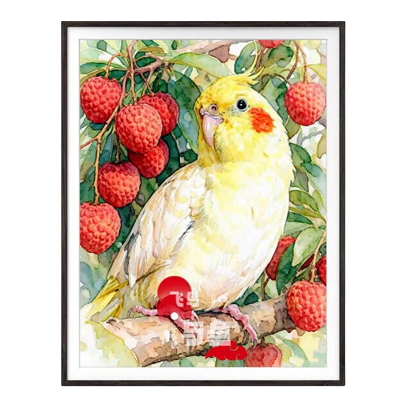 新款可爱动物小鸟玄凤鹦鹉钻石画方圆钻自己贴钻自己绣满绣十字绣