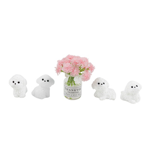 比熊犬车载摆件中控台屏幕卡通可爱汽车内饰品电动车上装饰小配件