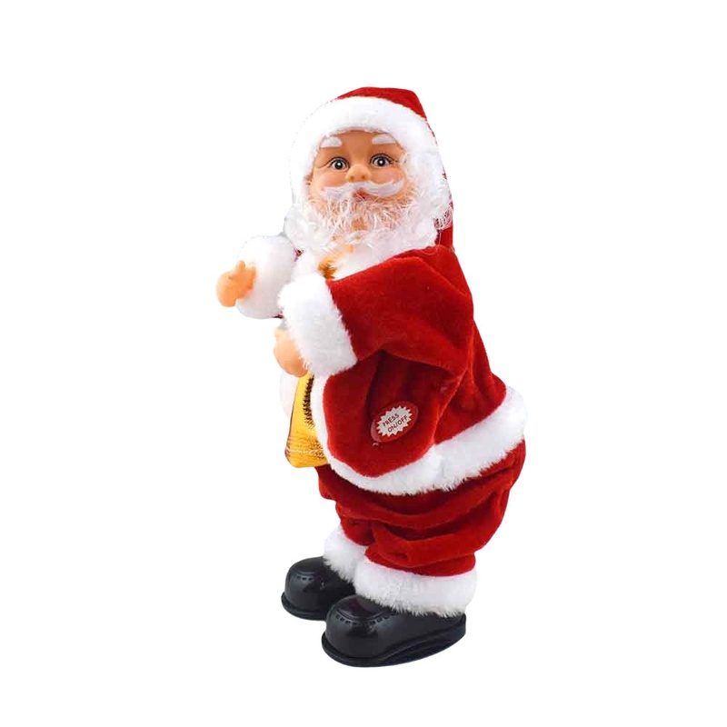 背礼物音乐抖臀圣诞老人屁股拿抖圣诞老人礼物摆件吉他圣诞节摆件