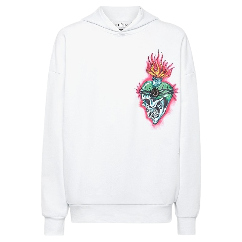 PHILIPP PLEIN 男士骷髅头印花连帽运动衫卫衣