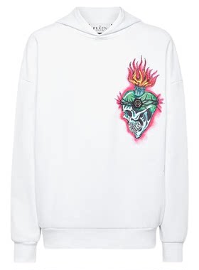 PHILIPP PLEIN 男士骷髅头印花连帽运动衫卫衣
