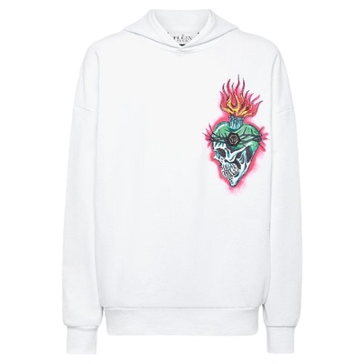 PHILIPP PLEIN 男士骷髅头印花连帽运动衫卫衣