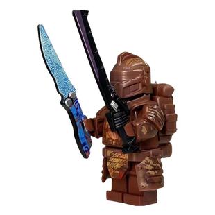 和平精英积木小人仔地铁逃生七级甲武器装备套装儿童益智拼装玩具