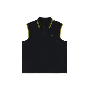 The Last Redemption男士刺绣罗纹POLO领休闲背心 301460