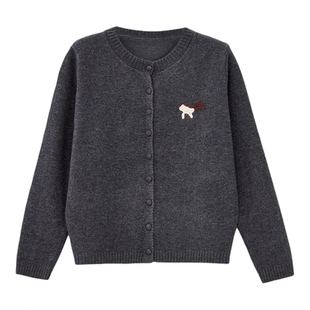 芭依璐2026春装新款毛衣针织衫女宽松显瘦时尚羊毛衫修身百搭女