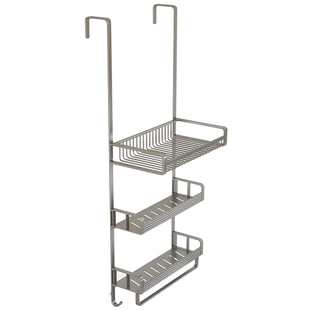 枪灰色浴室置物架淋浴房挂篮卫生间洗澡间挂架玻璃门隔断收纳架子