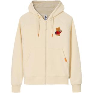 安踏×呆萌町联名丨休闲风卫衣外套女宽松刺绣连帽开衫162548730