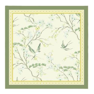 始见山桃法式中国风皮革垫防水防油长方形圆形餐桌布隔热耐高温