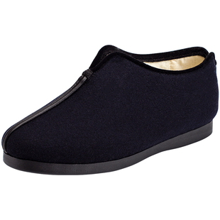 老美华正品冬季中老年鞋老北京男棉鞋保暖爸爸鞋一脚蹬大码男鞋