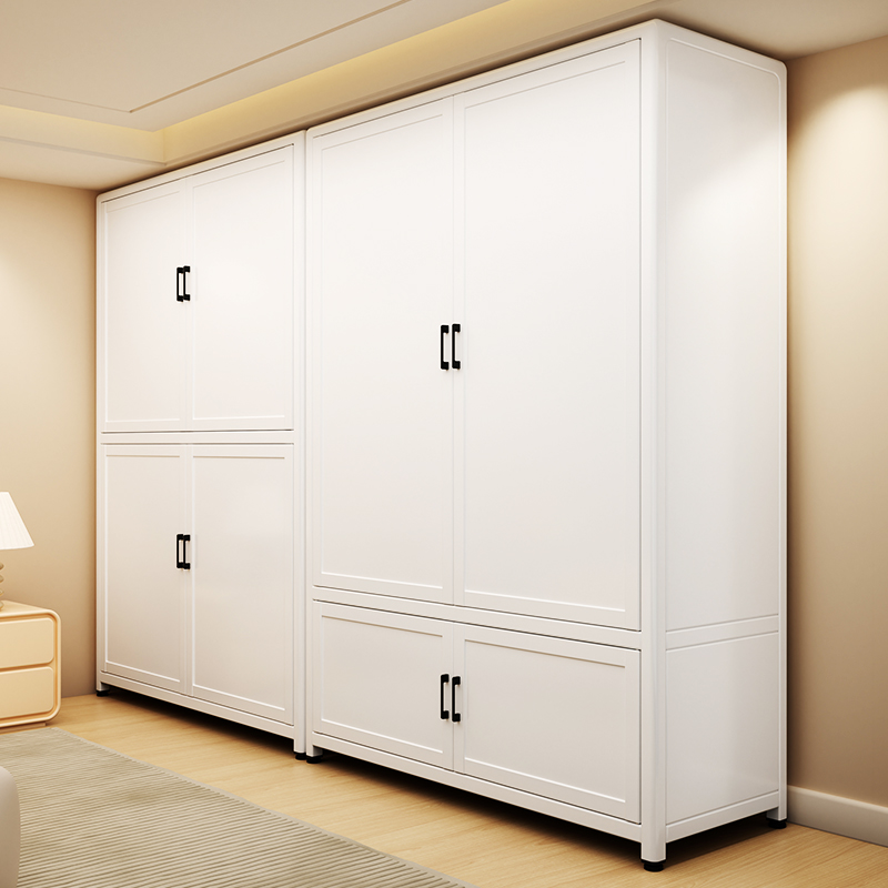 钢制衣柜卧室家用加厚铁艺简易收纳柜子出租房用简易儿童儿童衣橱