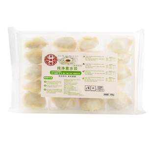 山东手工大馅水饺纯素馅饺子新鲜韭菜茴香粉条鸡蛋大馅早餐蒸煎饺