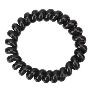 黑色电话线发圈女新款大号运动头绳高级感扎头发发绳加粗款橡皮筋