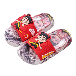 国潮哪吒拖鞋男童凉拖鞋夏季2025新款软底防滑中大童小孩儿童拖鞋