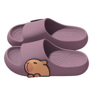 踩屎感凉拖鞋女夏季2026新款可爱卡皮巴拉室内家居外穿防滑拖鞋女