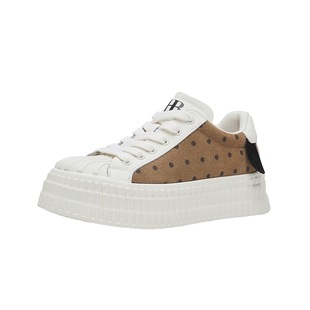 HR赫莲娜可爱斑点狗板鞋2026春季新款女鞋子厚底增高配裙子休闲潮