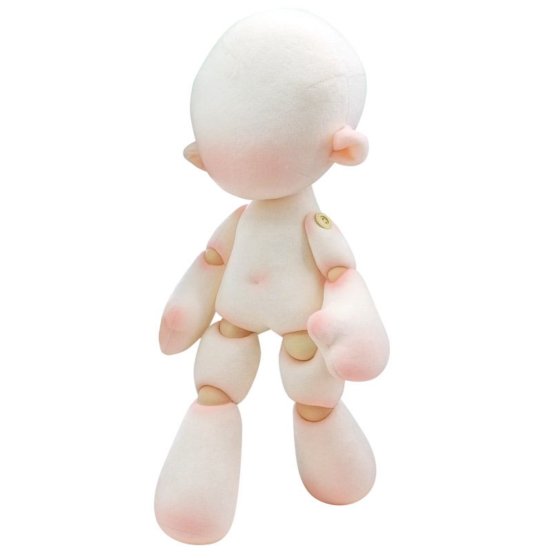 胖丫布艺关节可动3D开版娃娃