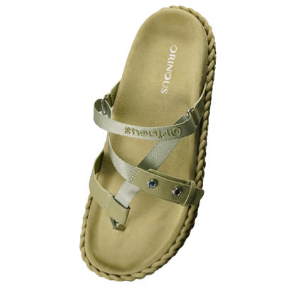 Orinous编织夹脚拖鞋