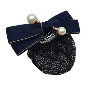 银行乘务员酒店护士空姐饭店服务员工作头花发套网兜发网职业头花