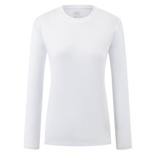 拇指白小T三代水云棉长袖T恤男女秋季新款上衣圆领打底衫修身体恤