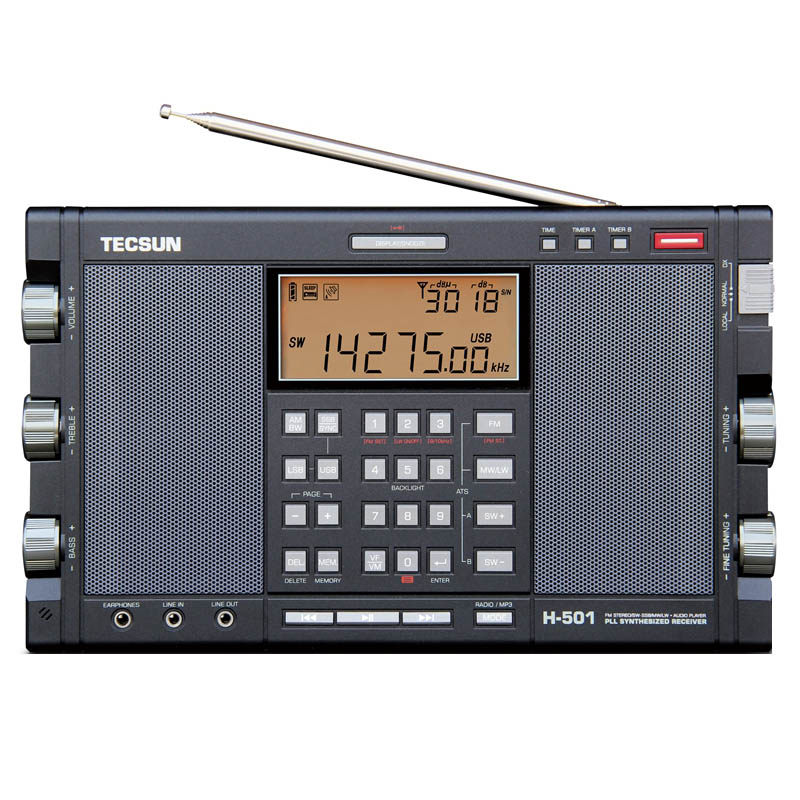 Tecsun/德生H-501收音机全波段立体声机怀旧台式锂电池蓝牙送16G