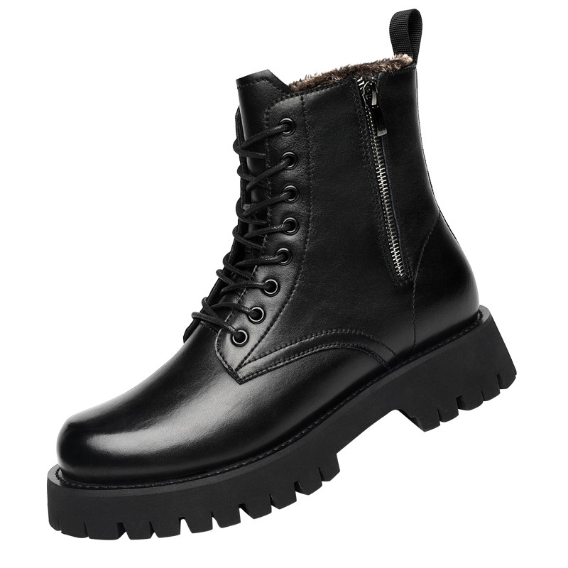 老爷车内增高马丁靴男冬季保暖