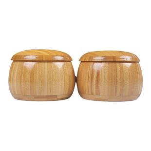 闽北楠竹全竹围棋罐树脂藤编带扣围棋盒棋篓可装中大号围棋子家用