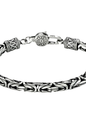 99足银男款手链纯银粗金刚杵潮男