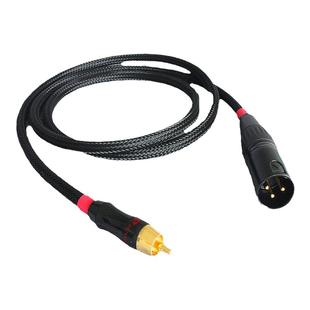 RCA转XLR RCA莲花转卡农侬 非平衡转平衡线 有源监听音箱线