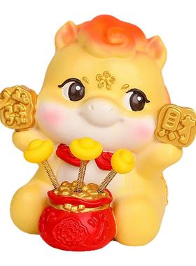 马到福来可爱马年吉祥物公仔装饰