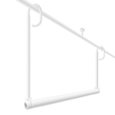 伸缩免打孔悬挂式晾衣杆