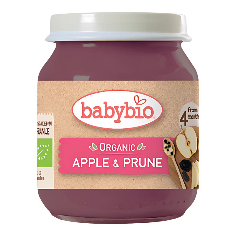 babybio 法国婴儿宝宝有机西梅苹果130gX4营养健康果蔬蓉果蔬泥版