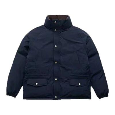 【现货】韩国八奶the barnnet羽绒服章若楠海军蓝立领白鹅绒外套