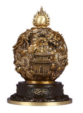 铜欣祥彩铜九转乾坤鼎摆件龙鼎家居办公室前台摆设乔迁开业礼品