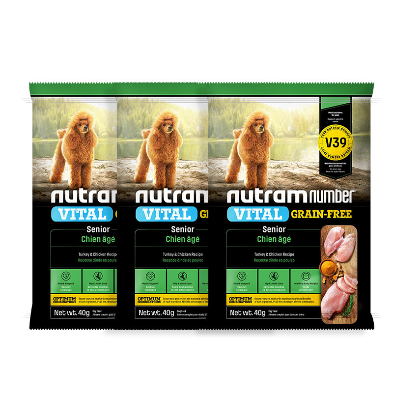 【新品U先】纽顿老年犬专用狗粮小型犬V39试吃40g*3泰迪狗粮犬粮