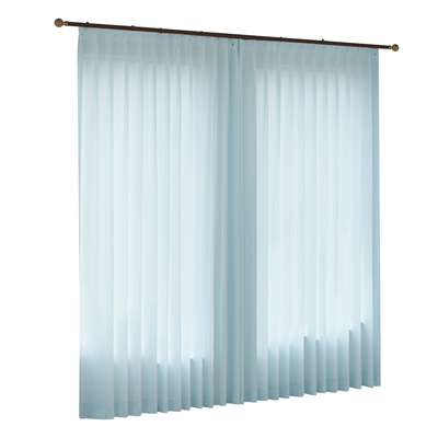 清新治愈梦幻蓝色幻影纱帘不透人