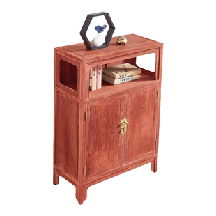 大果紫檀万历柜红木家具多层收纳柜储物柜缅甸花梨木明式亮格柜