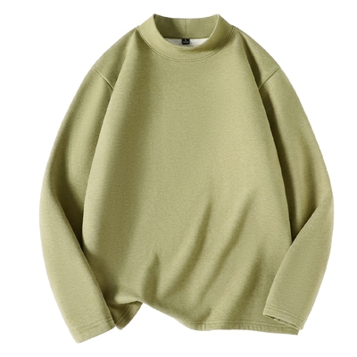 半高领羊毛蚕丝打底衫男款冬季