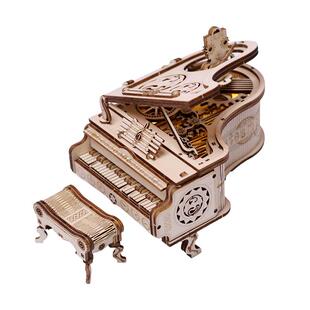 钢琴3D立体木质拼图音乐八音盒手工拼装模型女孩DIY马年礼物摆件