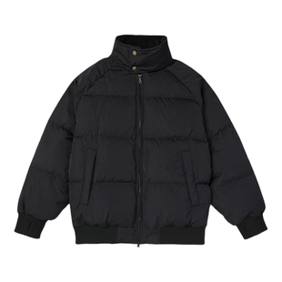 GUUKA潮牌黑色无性别高领羽绒服男2025新款 情侣山系外套加厚宽松