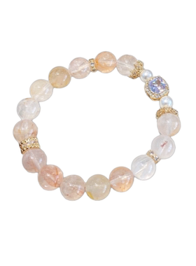 天然胶花水晶贝珠轻奢精致手链