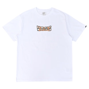 VANS范斯新款男子白色卡通鳄鱼短袖宽松休闲舒适T恤衫VN000TMTJVY