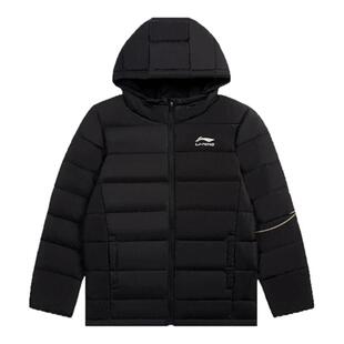 李宁儿童羽绒服男女中大童2026冬季宽松休闲连帽保暖舒适运动外套