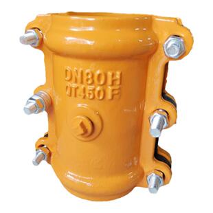 QT450冠申达铁水管快速卡箍抢修补漏开边对接头PE塑胶管箍哈夫节