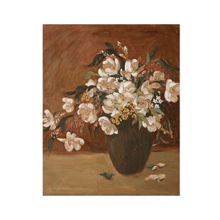 法式复古花卉中古风客厅背景墙装饰画高级感餐厅挂画小众艺术壁画