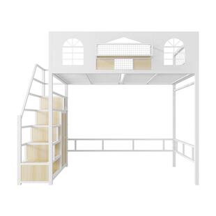 新款铁艺高架床单层床小户型省空间床上床下桌loft复式儿童阁楼床