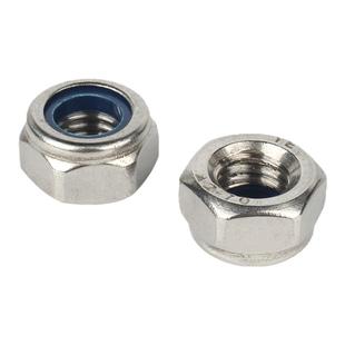 防松自锁螺母304不锈钢尼龙防滑锁紧六角螺丝帽M2M3M4M5M6M8M14