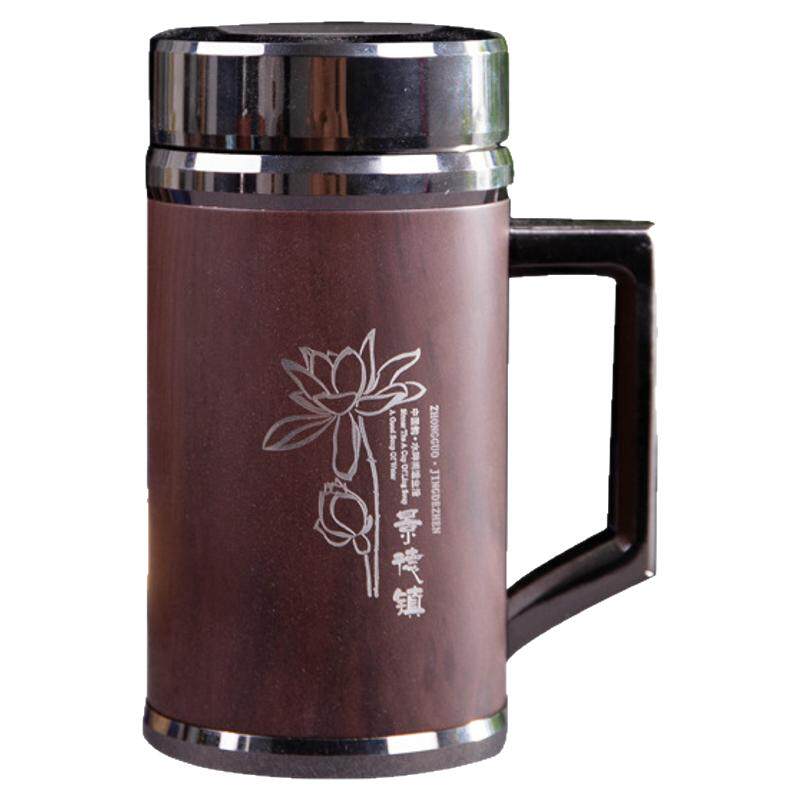 高档景德镇陶瓷内胆保温杯泡茶杯