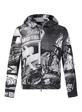 【自营】EMPORIO ARMANI/阿玛尼男士连帽夹克皮肤衣I1R410 I1018
